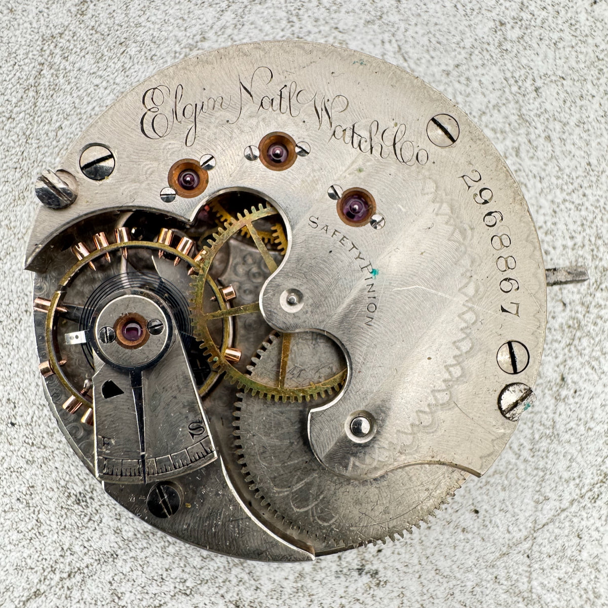 Antique 6s 1888 Elgin 1 15 Jewel Mechanical Hunter Pocket Watch Movement 67 USA