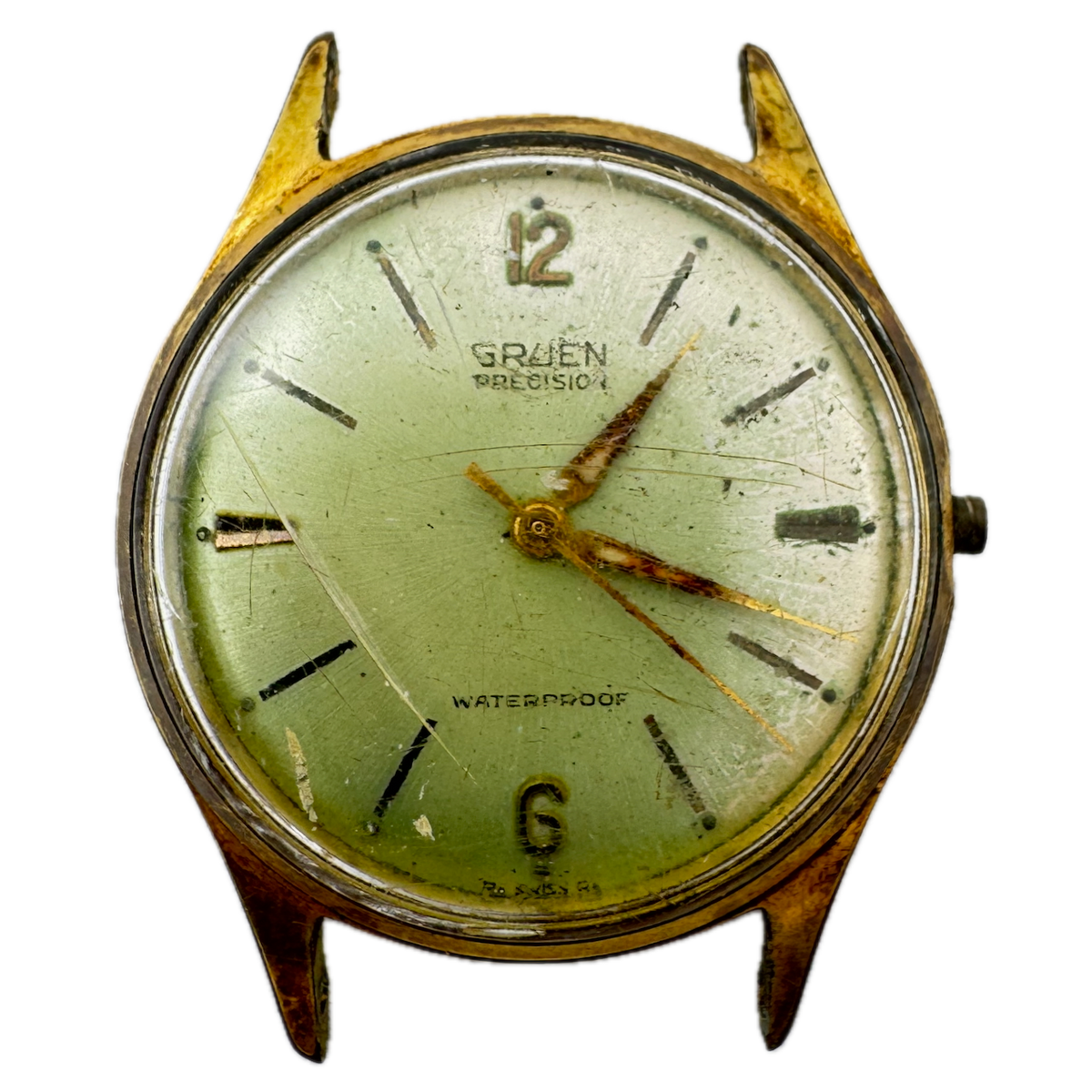 Vintage Gruen Precision Men's Mechanical Wristwatch N510SS Swiss Gold Tone