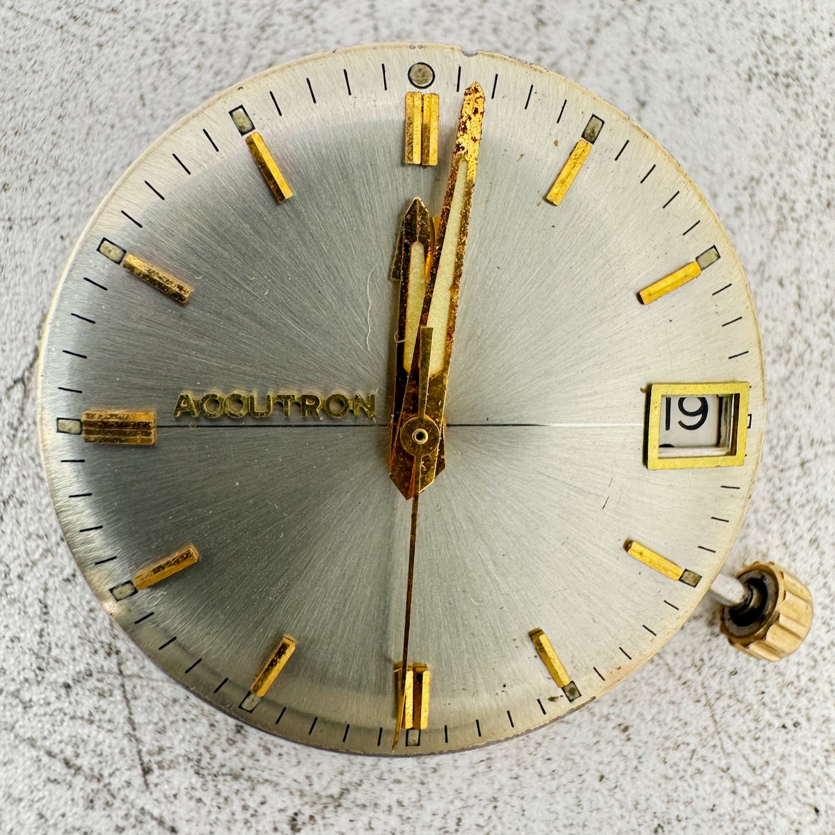 Vintage Accutron 12 Jewel Tuning Fork Men's Wristwatch Movement 218D USA