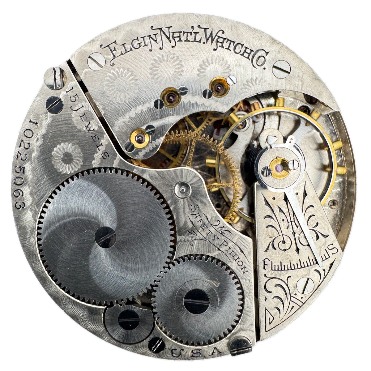 Antique 16s 1904 Elgin 15 Jewel Mechanical Pocket Watch Movement 221 USA