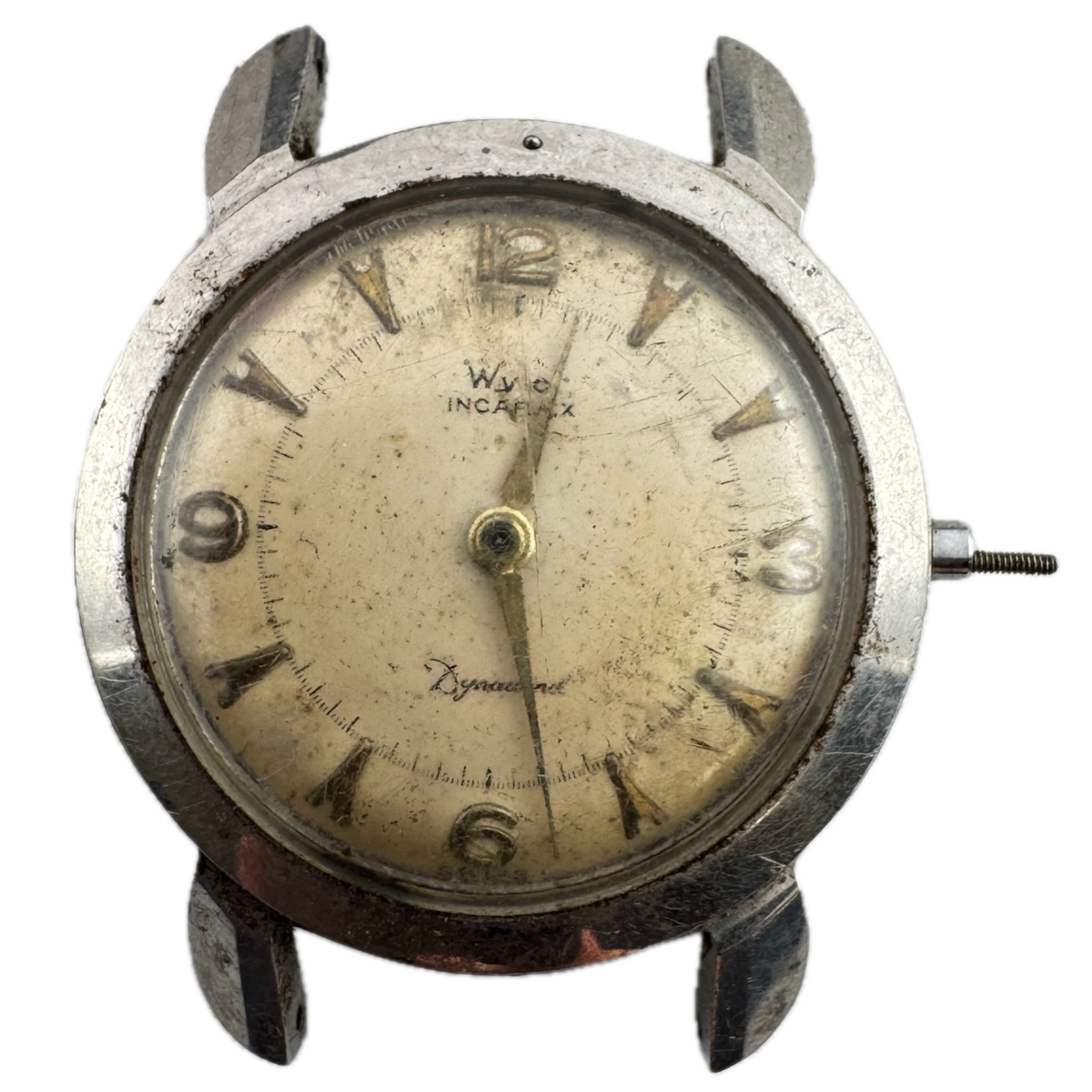Vintage Wyler Dynawind Men's Automatic Wristwatch E1256 Swiss Stainless Steel