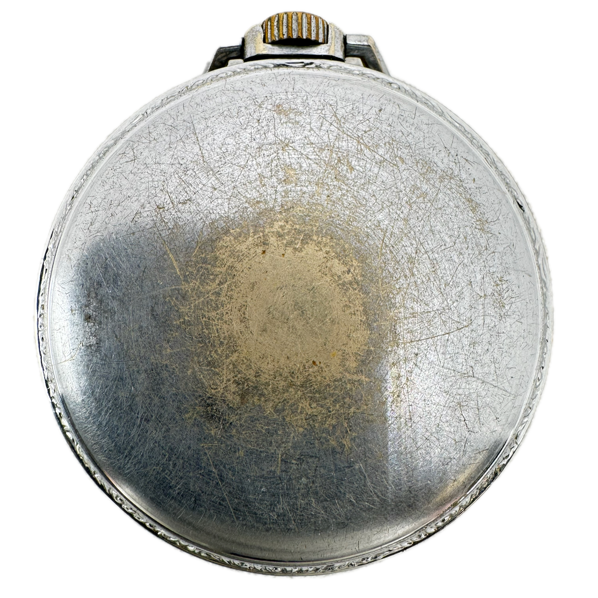 Antique 12s Keystone Pocket Watch Case Mechanical Chrome Plated Art Deco USA