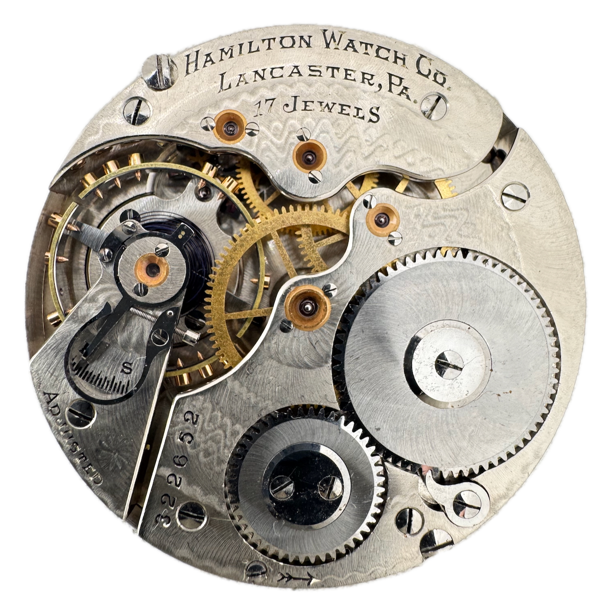Antique 16s 1905 Hamilton Hull 17j Mechanical Pocket Watch Movement 974 USA