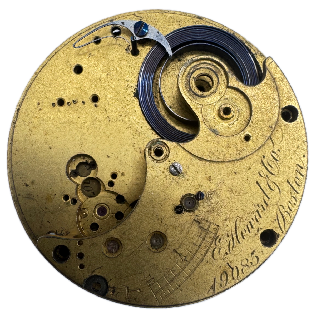 Antique N 1868 E. Howard Co 17 Jewel Pocket Watch Movement 69 Unadjusted USA