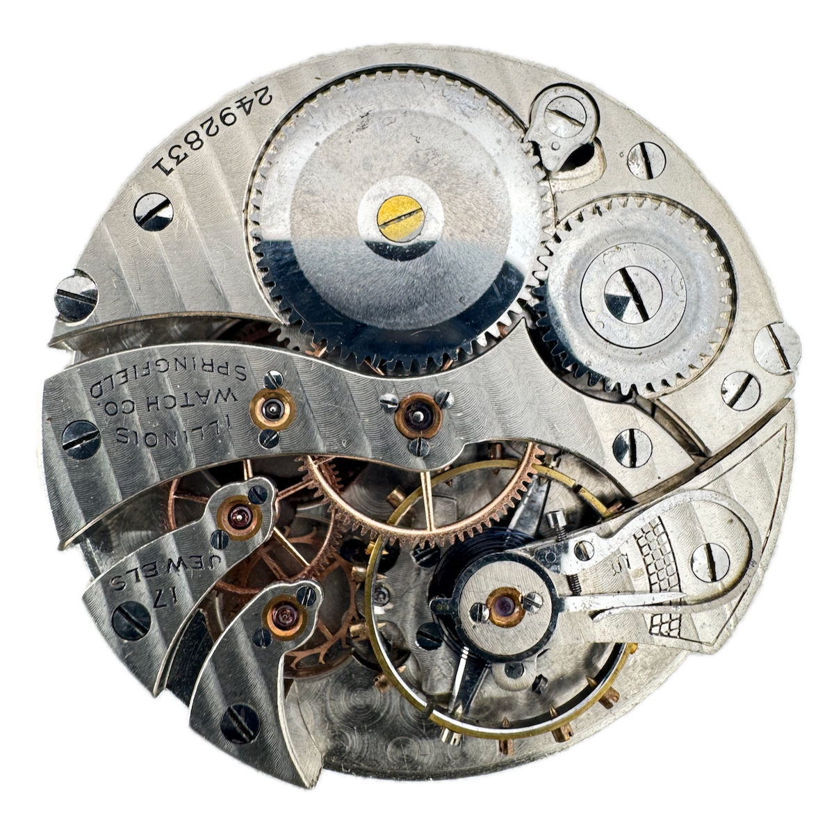 Antique 16s 1912 Illinois 17 Jewel Mechanical Pocket Watch Movement 304 USA