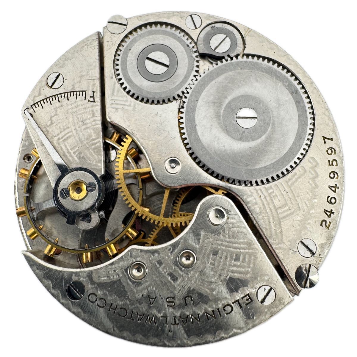 Antique 16 Size 1922 Elgin 7 Jewel Mechanical Pocket Watch Movement 291 USA