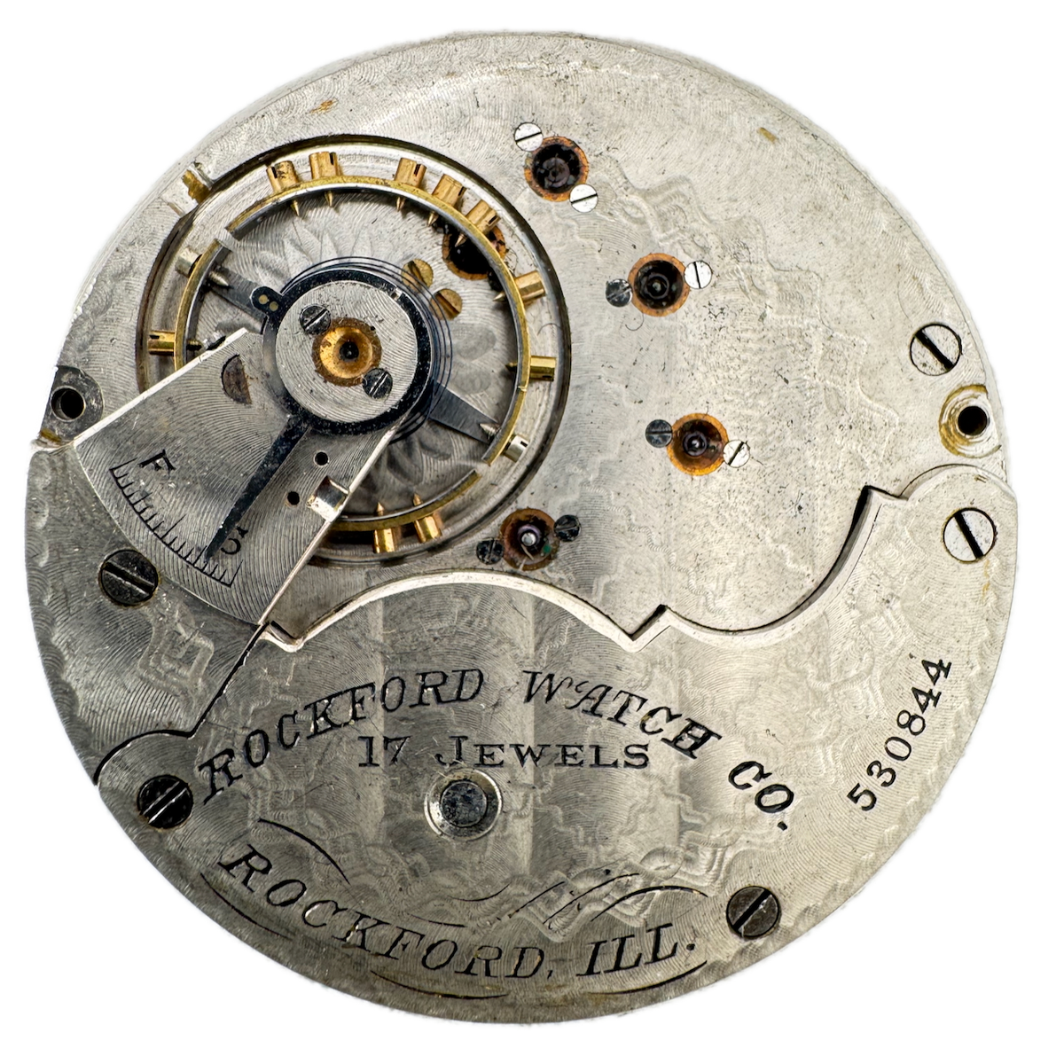 Antique 18s 1899 Rockford 17j Mechanical Hunter Pocket Watch Movement 835 USA