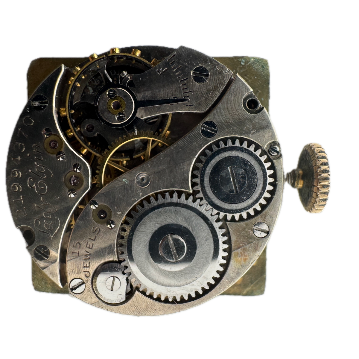 Antique 21mm Elgin 32 Jewel Mechanical Men's Wristwatch Movement 444 USA
