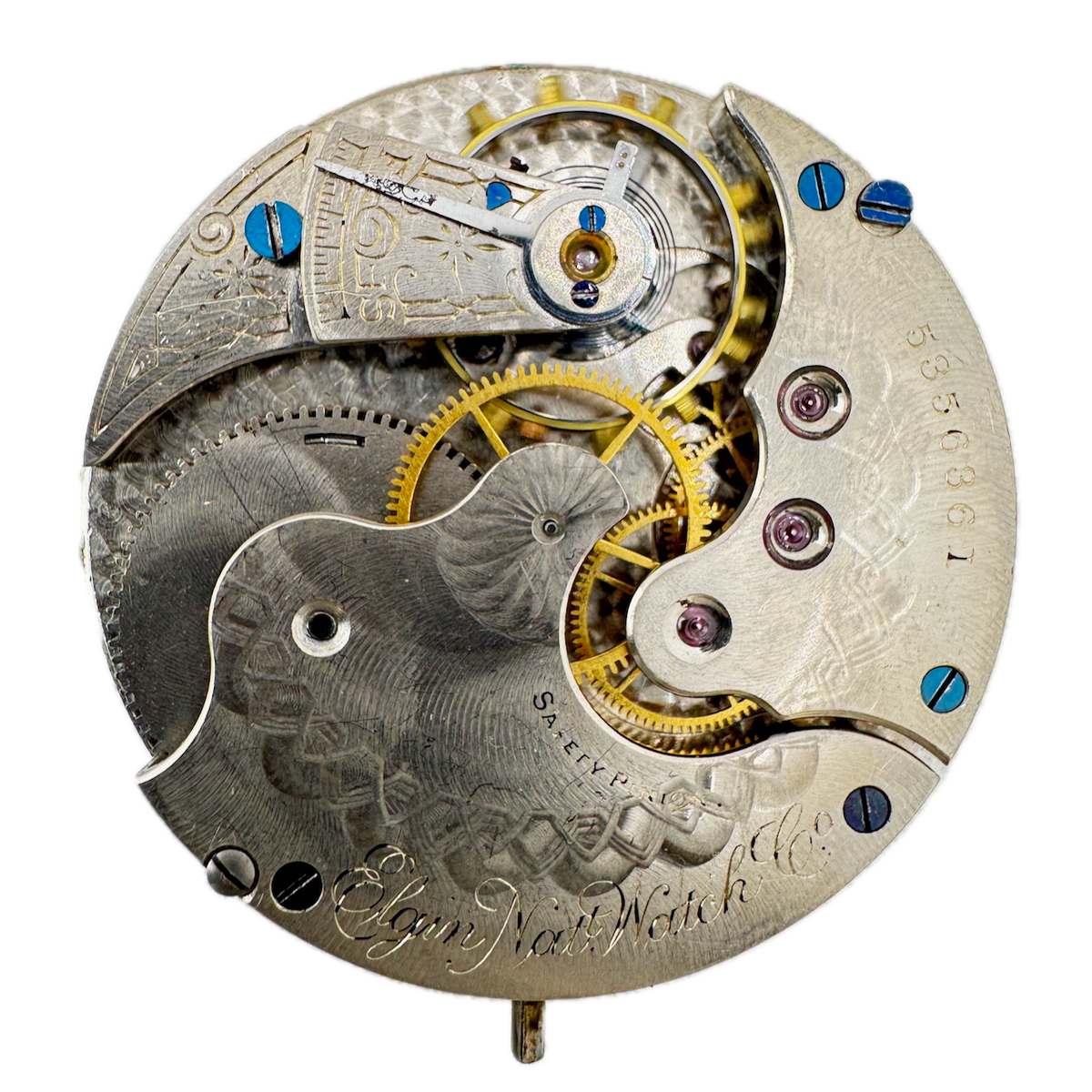 Antique 16s 1894 Elgin 11 Jewel Mechanical Hunter Pocket Watch Movement 127 USA