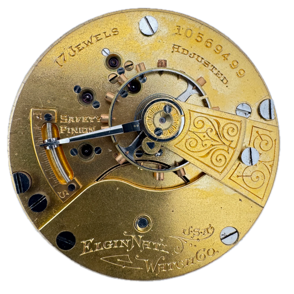 Antique 18s 1904 Elgin 17 Jewel Mechanical Pocket Watch Movement 250 USA