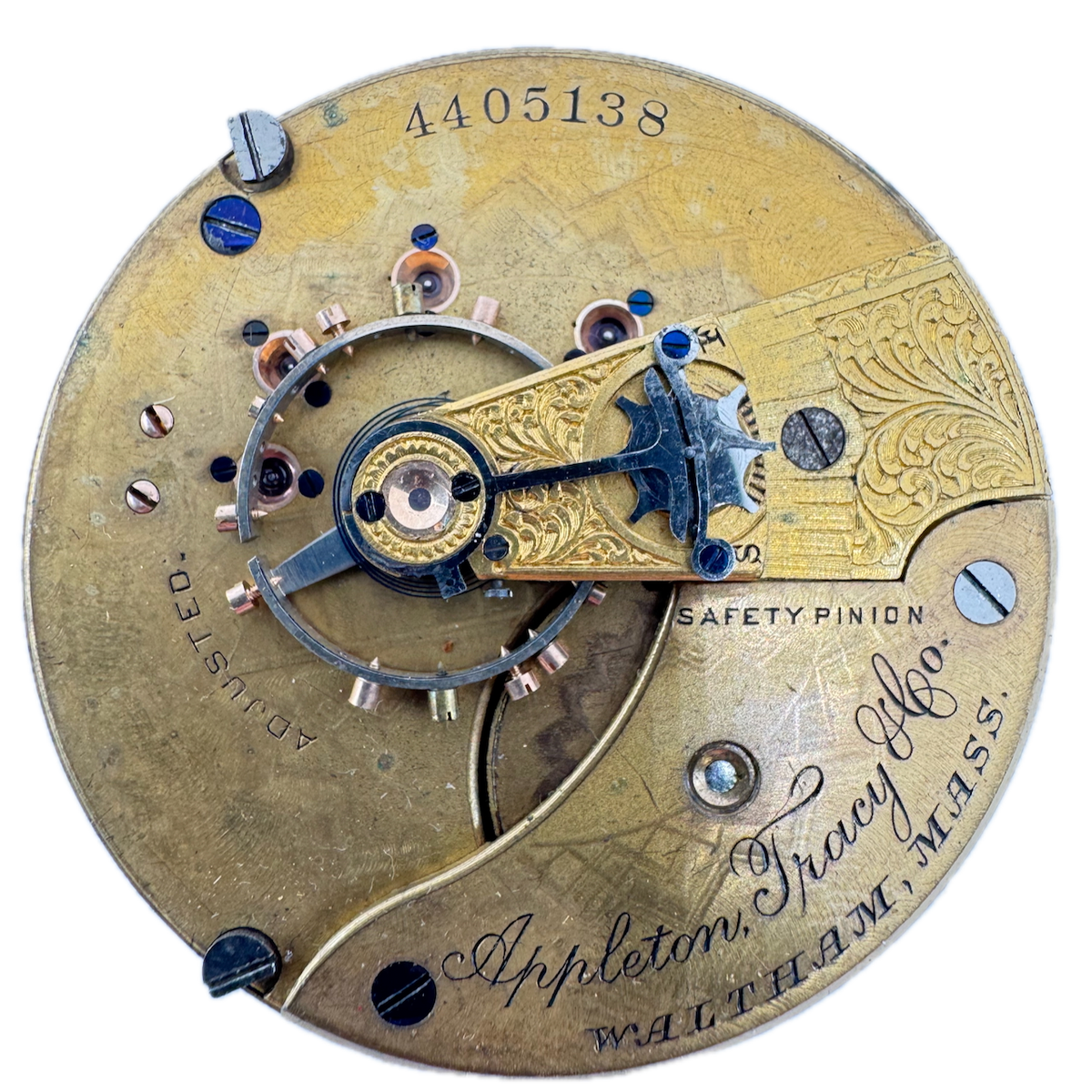 Antique 18s 1890 Appleton Tracy 15 Jewel Hunter Pocket Watch Movement Waltham