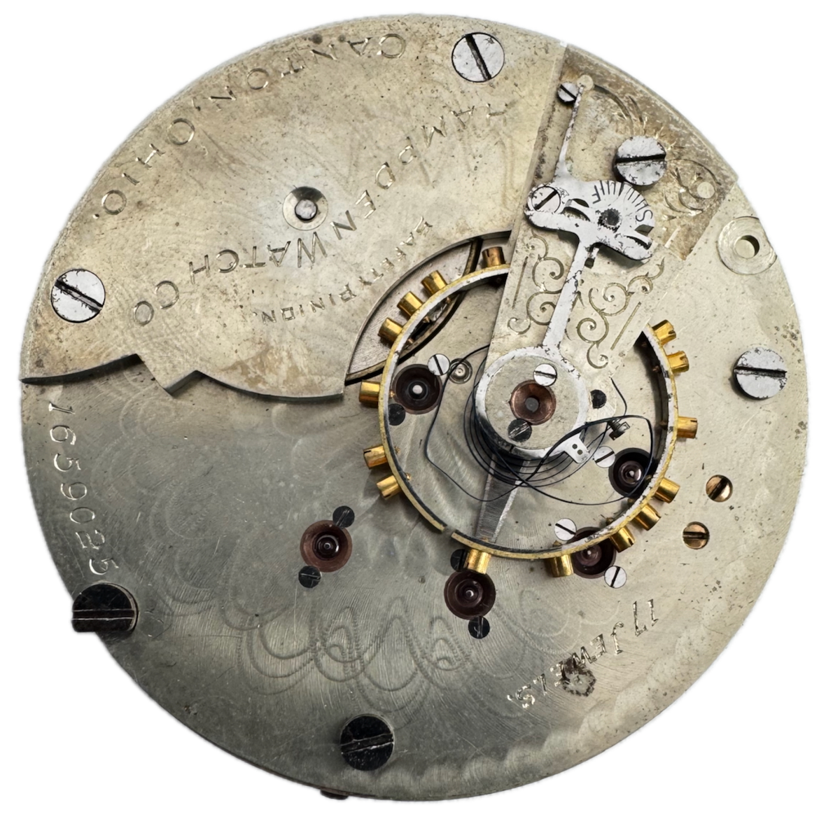 Antique 18s 1902 Hampden 17 Jewel Mechanical Hunter Pocket Watch Movement USA