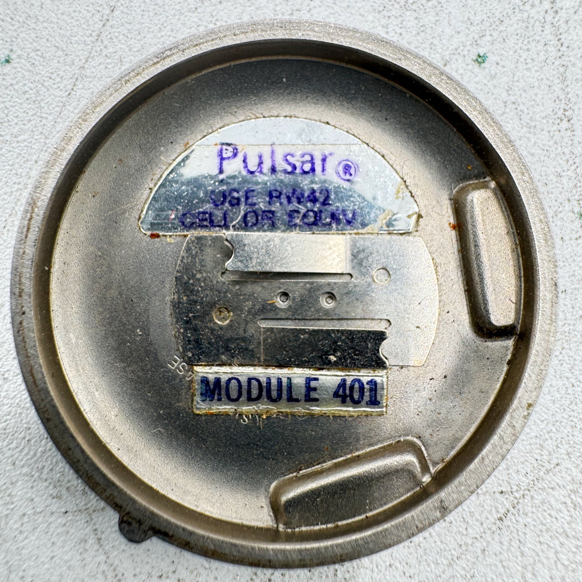 Vintage Pulsar Case Back Men's Wristwatch Case Stainless Steel 10 Swiss Made