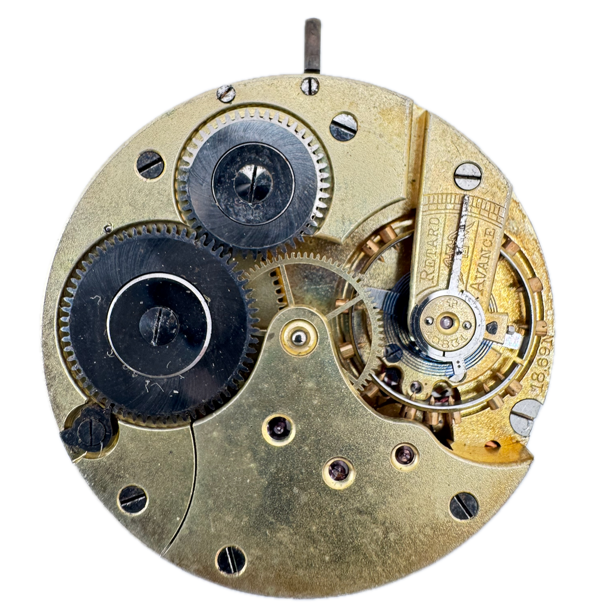 Antique 38.5mm Unbranded Mechanical Open Face Pocket Watch Movement 18.69N Runs