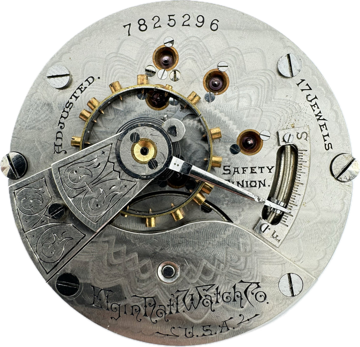 Antique 18S Elgin 17 Jewel Mechanical Pocket Watch Movement 144 for Repair