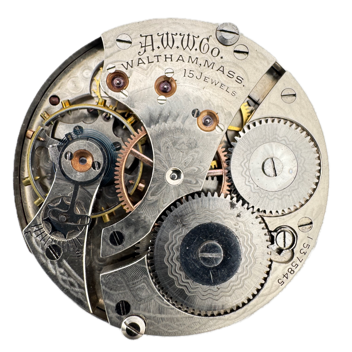 Antique 16s 1906 Waltham 15j Mechanical Hunter Pocket Watch Movement 620 USA