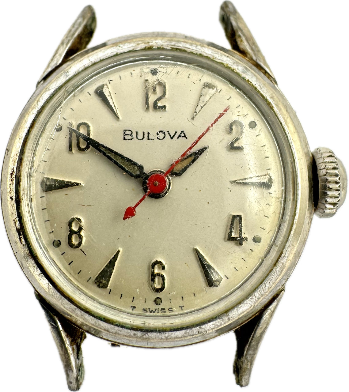 Vintage 20mm Bulova Ladies Mechanical Wristwatch 6CLC Swiss 10k White RGP