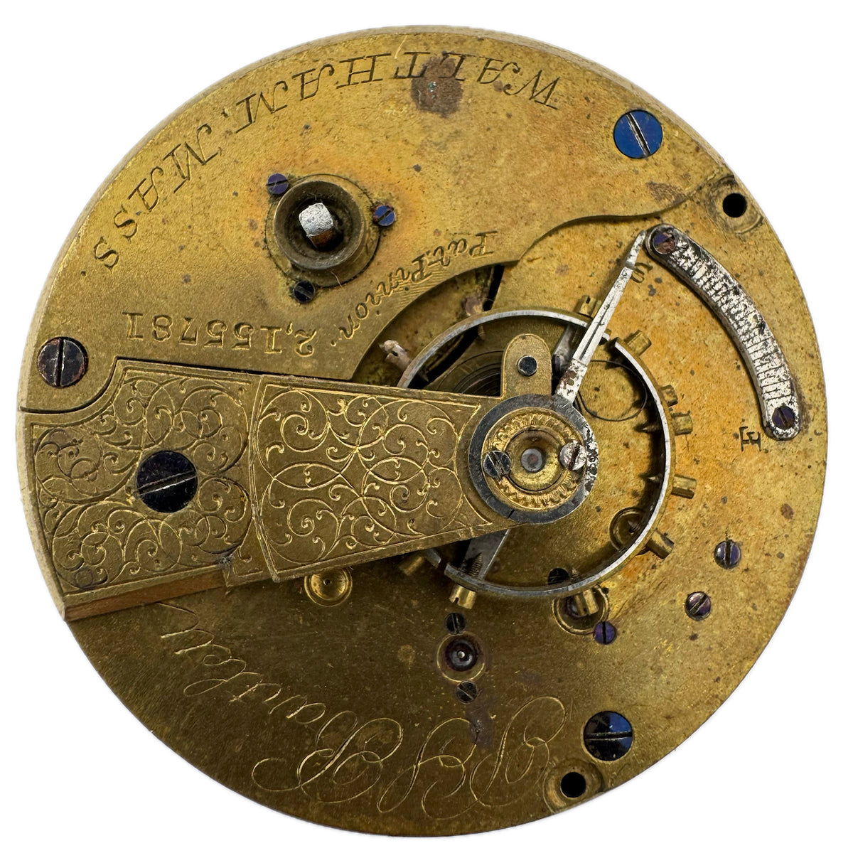 Antique 18s 1884 Waltham 11 Jewel Key Pocket Watch Movement P.S. Bartlett USA