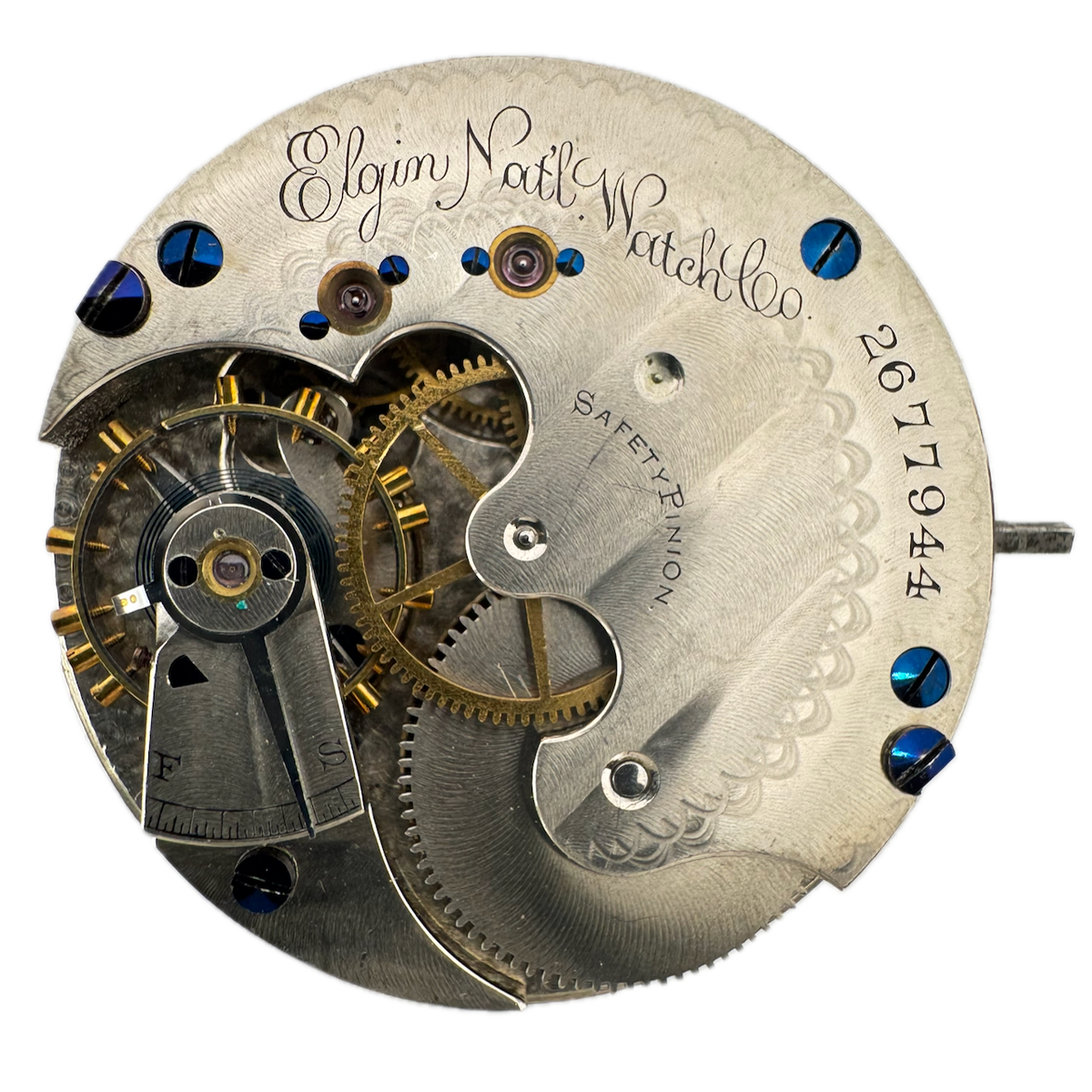 Antique 6s 1888 Elgin 13 Jewels Mechanical Hunter Pocket Watch Movement 45 USA