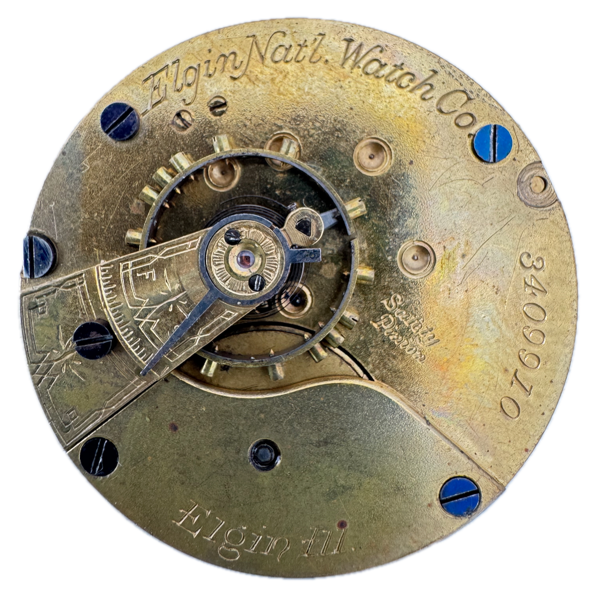 Antique 18s 1889 Elgin 7 Jewel Mechanical Hunter Pocket Watch Movement 96 USA