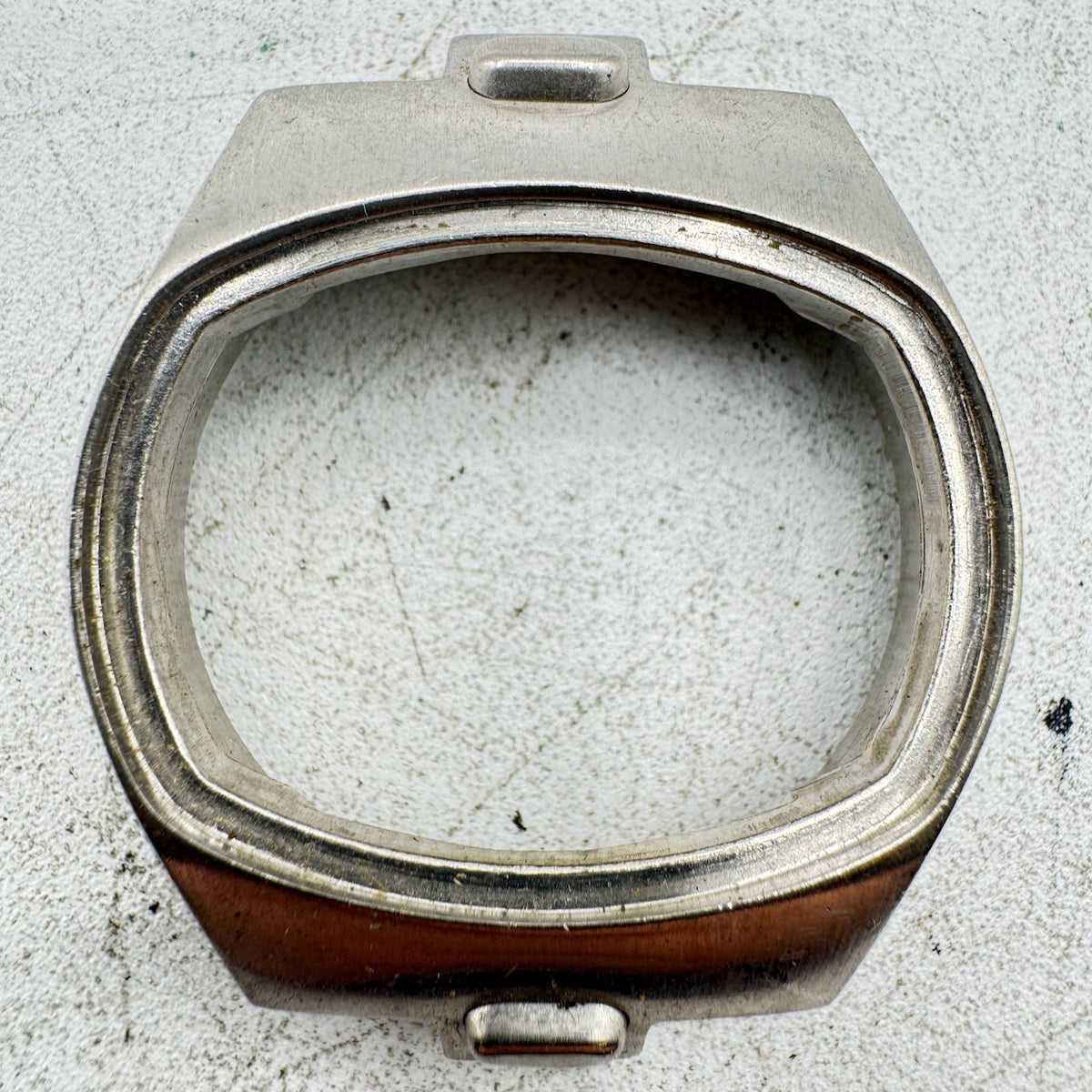 Vintage Pulsar BigTime Bezel Men's Wristwatch Case Stainless Steel Swiss Made