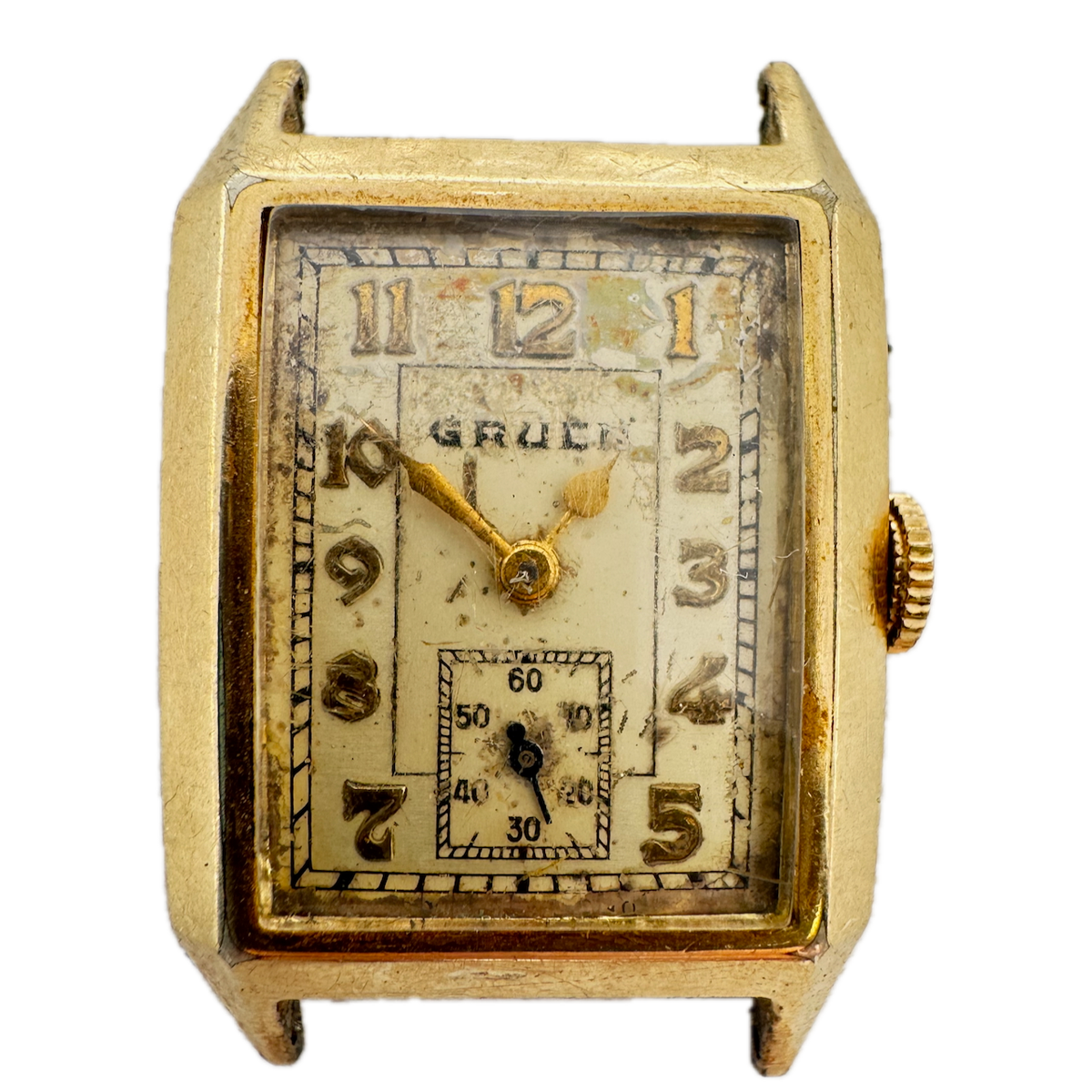 Vintage Gruen 400 289 Tank Deco Style Men's Mechanical Wristwatch 400 Swiss