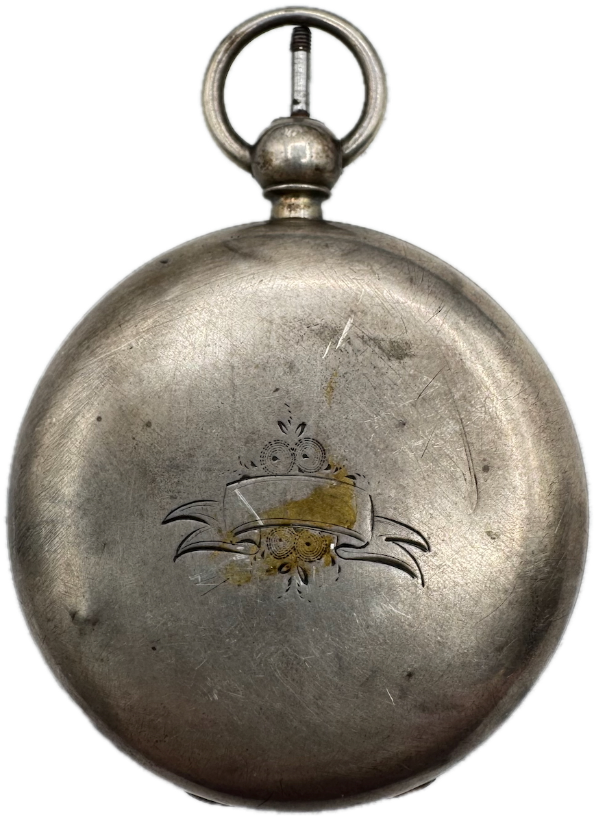 Antique 46mm F&K Hunter Pocket Watch Case for Key Wind Sterling Early American