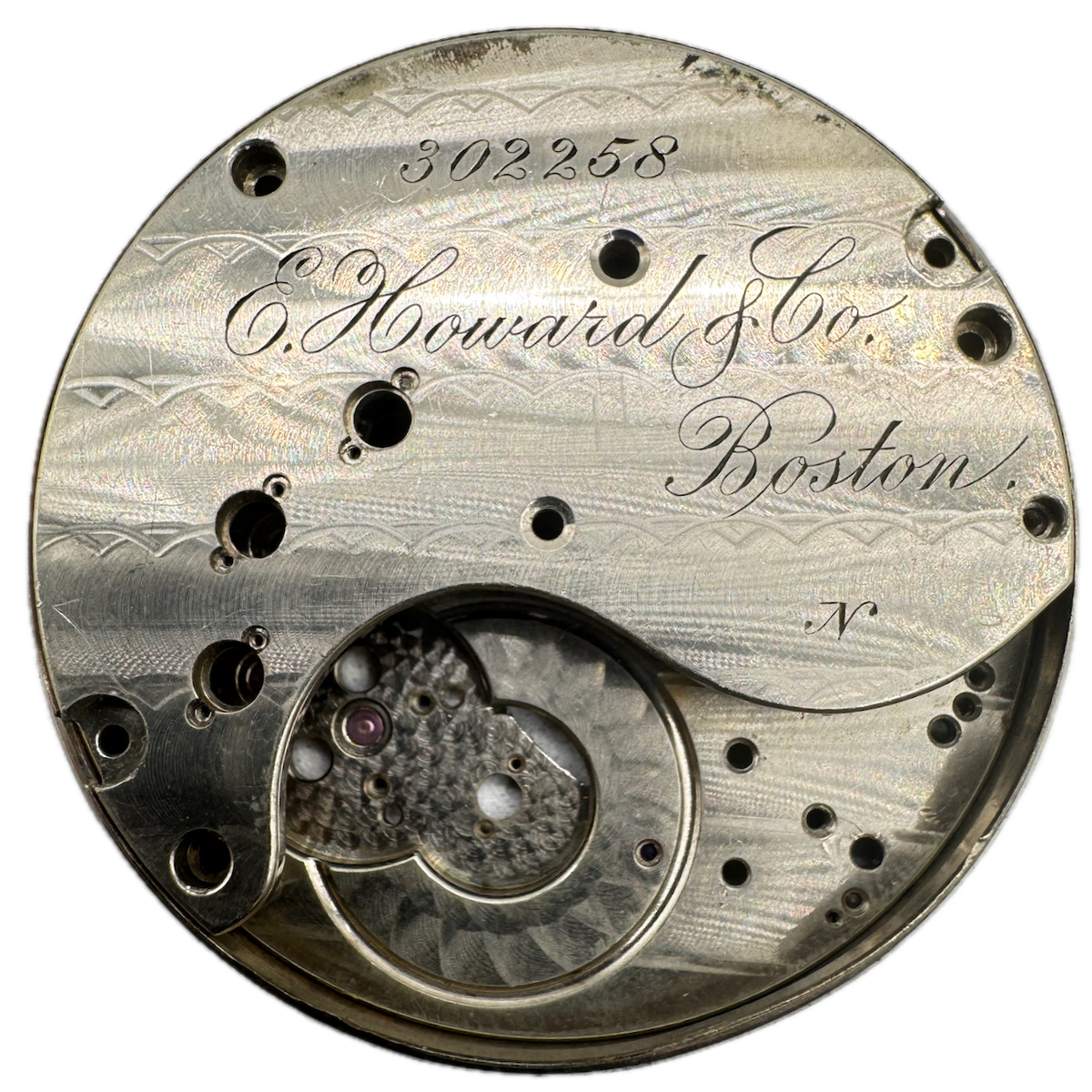 Antique N 1886 E. Howard Co 17 Jewel Mechanical Pocket Watch Movement Series 4
