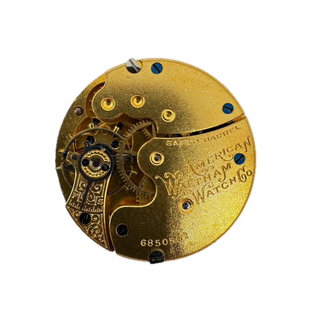 Antique 0s 1895 Waltham 7 Jewel Mechanical Hunter Pocket Watch Movement 60 USA