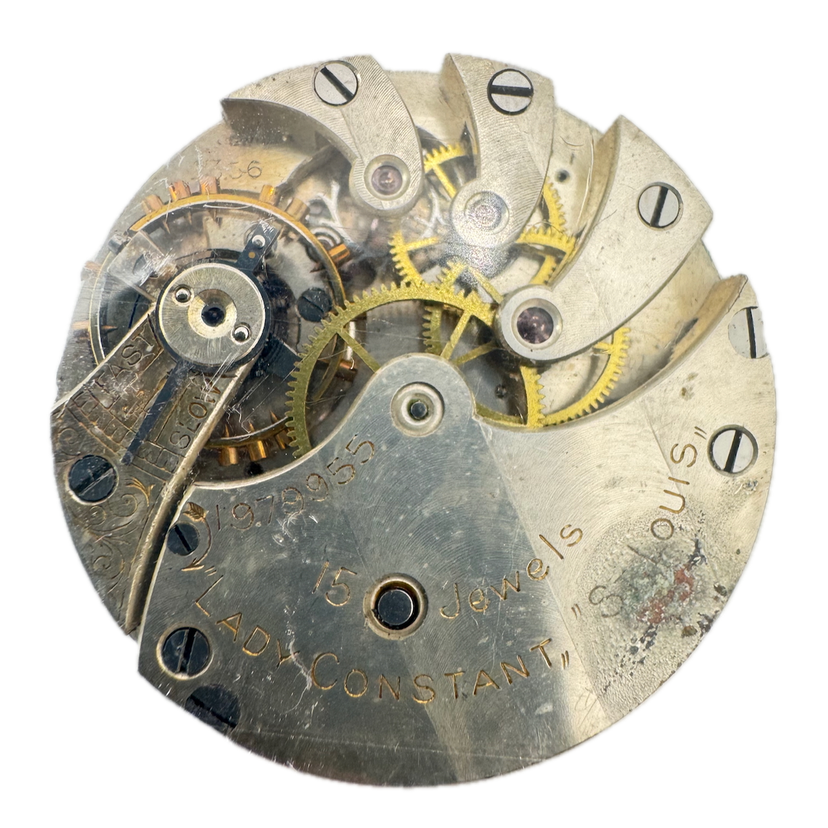 Antique 0s Mermod, Jaccard, & King Hunter Pocket Watch Movement Longines 13.56