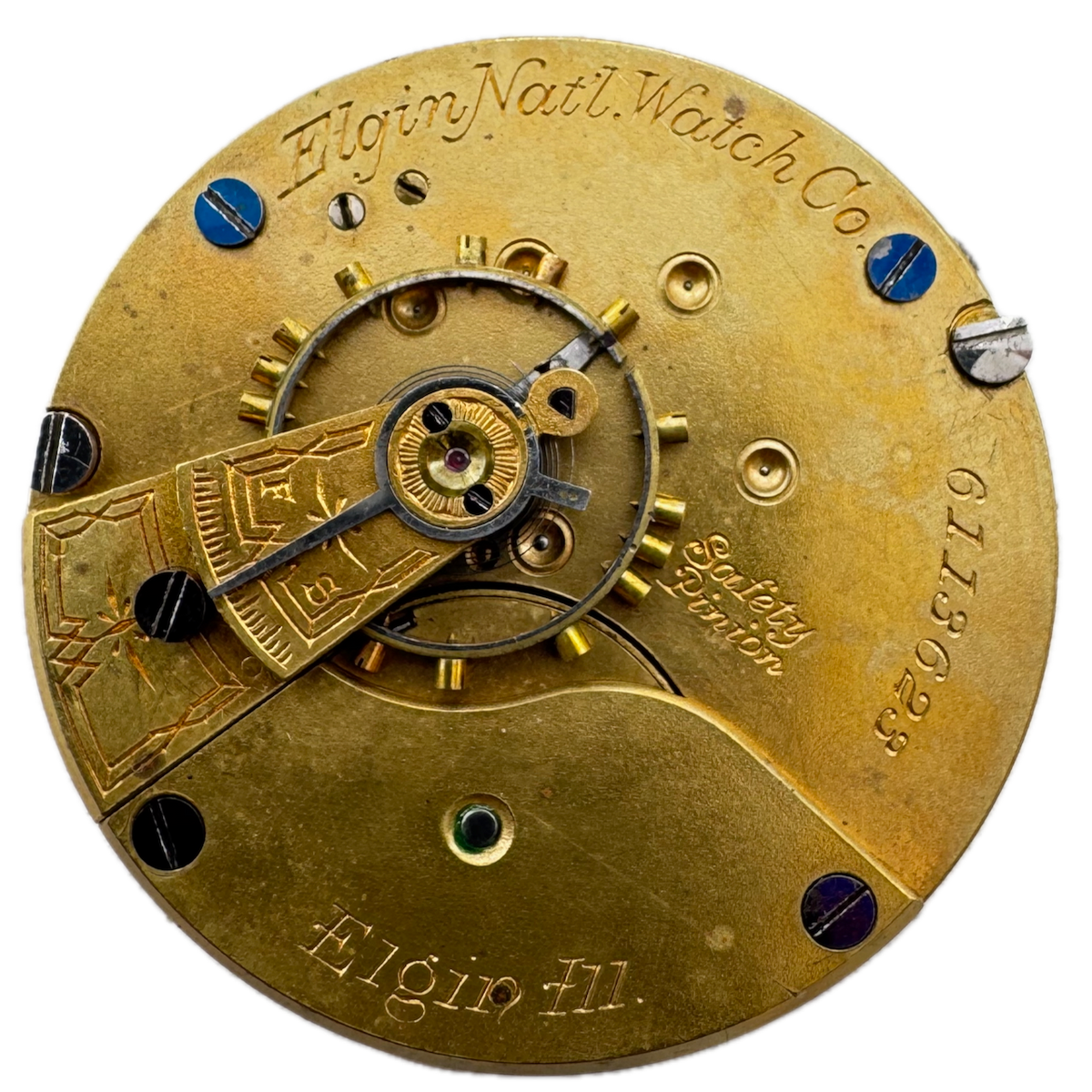 Antique 18s 1896 Elgin 7j Mechanical Hunter Pocket Watch Movement 96 USA