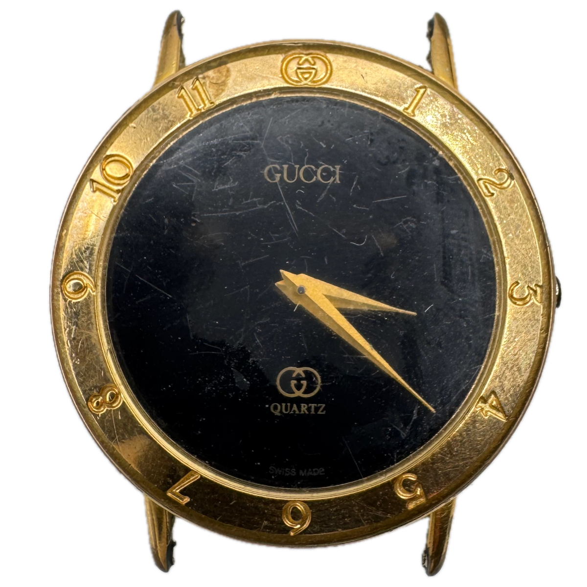 Vintage Gucci Knight Crest 3000M Men's Quartz Wristwatch Swiss Gold Plated