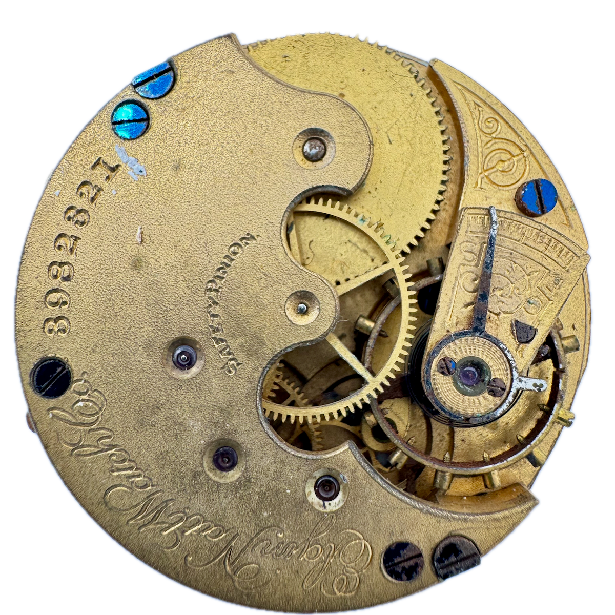 Antique 6s 1890 Elgin 11 Jewel Mechanical Hunter Pocket Watch Movement 94 USA