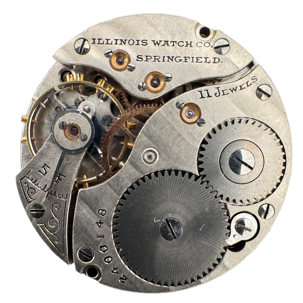 Antique 0s 1912 Illinois 11j Mechanical Hunter Pocket Watch Movement 33 USA