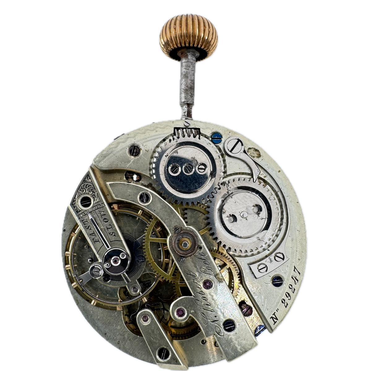 Antique 43mm Robert Locle Mechanical Pocket Watch Movement Swiss for Repair