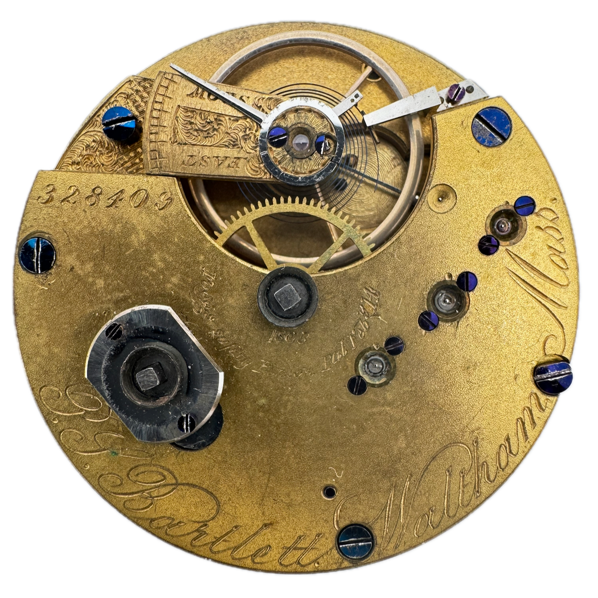 Antique 10s 1867 Waltham 13J Key Wind Pocket Watch Movement P.S. Bartlett USA