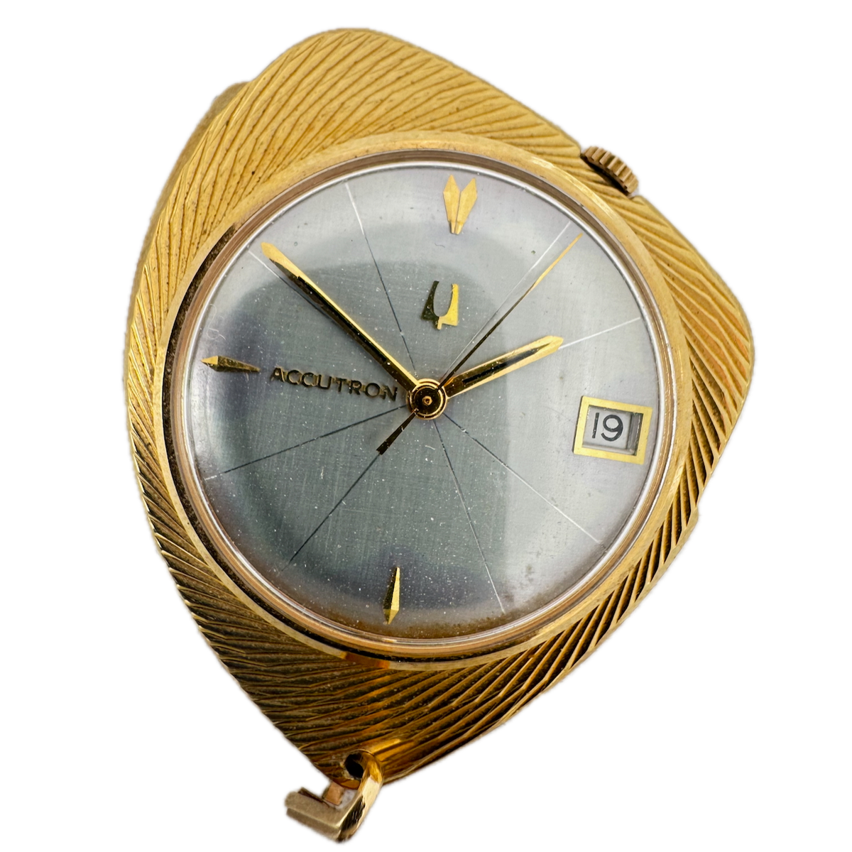 Vintage 39mm 1967 Accutron Pendant Men's Tuning Fork Wristwatch 218D USA 10k GF