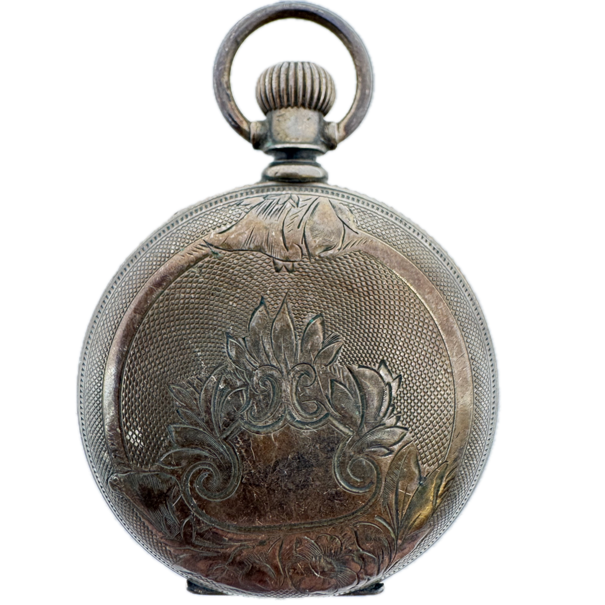Antique 6s Dueber Floral Coin Edge Hunter Pocket Watch Case Coin Silver USA