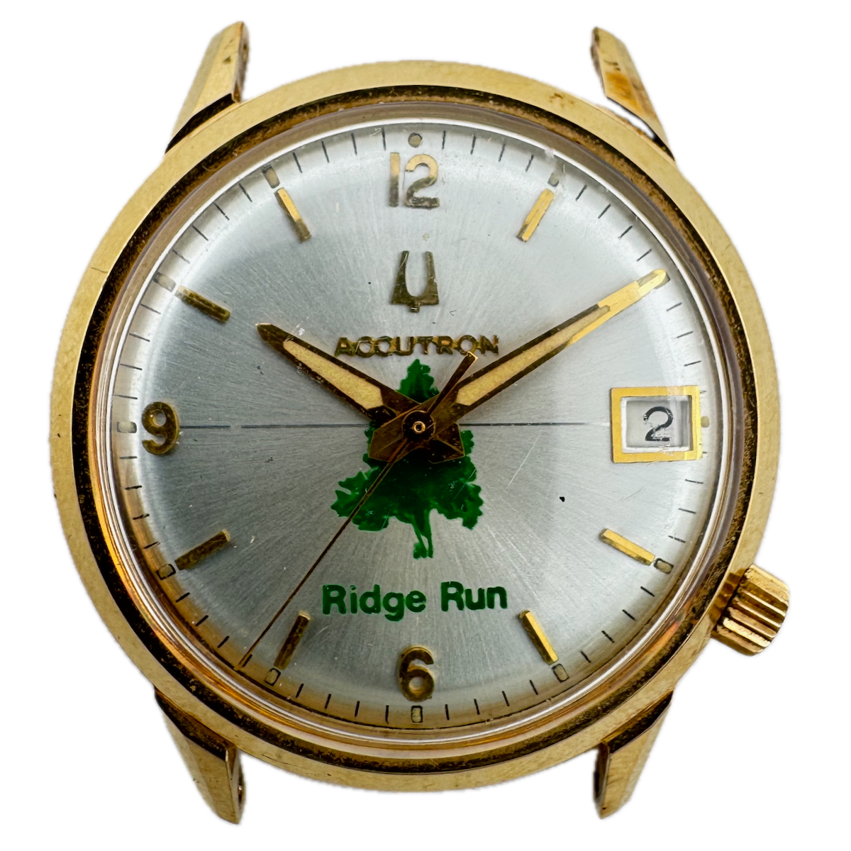 Vintage 34mm Bulova Ridge Run Men's Tuning Fork Wristwatch 219 2.10 for Repair