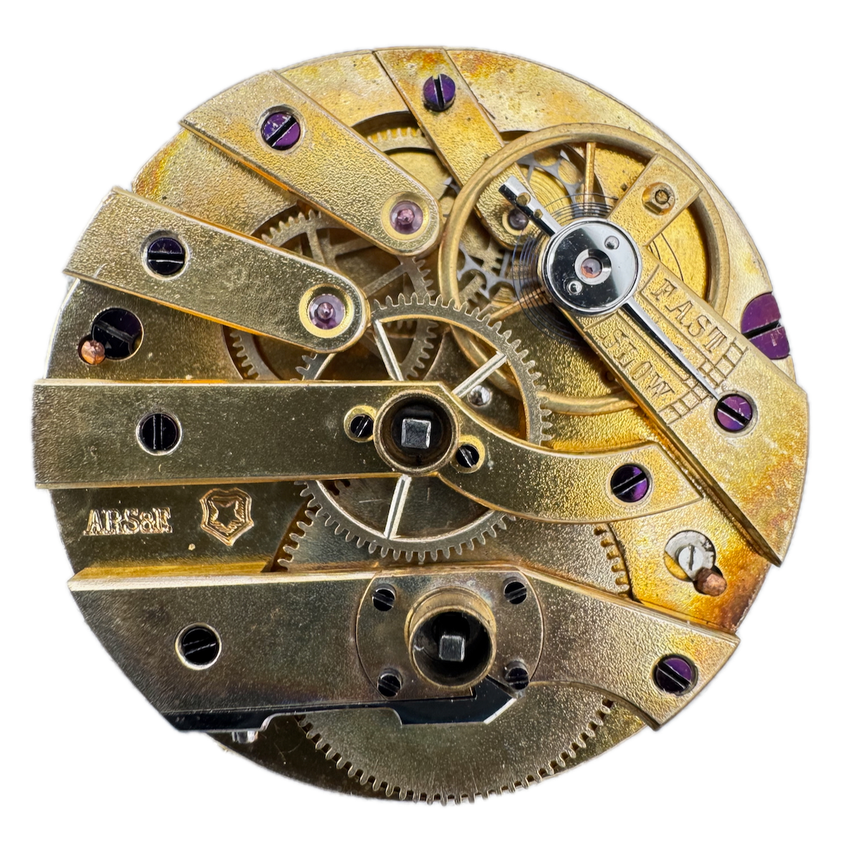 33.5mm Unbranded Roman Dial Mechanical Pocket Watch Movement Gilt fRepair