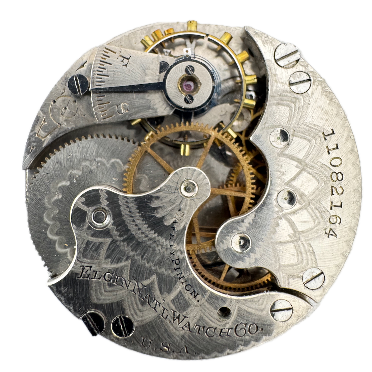 Antique 6s 1905 Elgin 7j Mechanical Hunter Pocket Watch Movement 286 USA