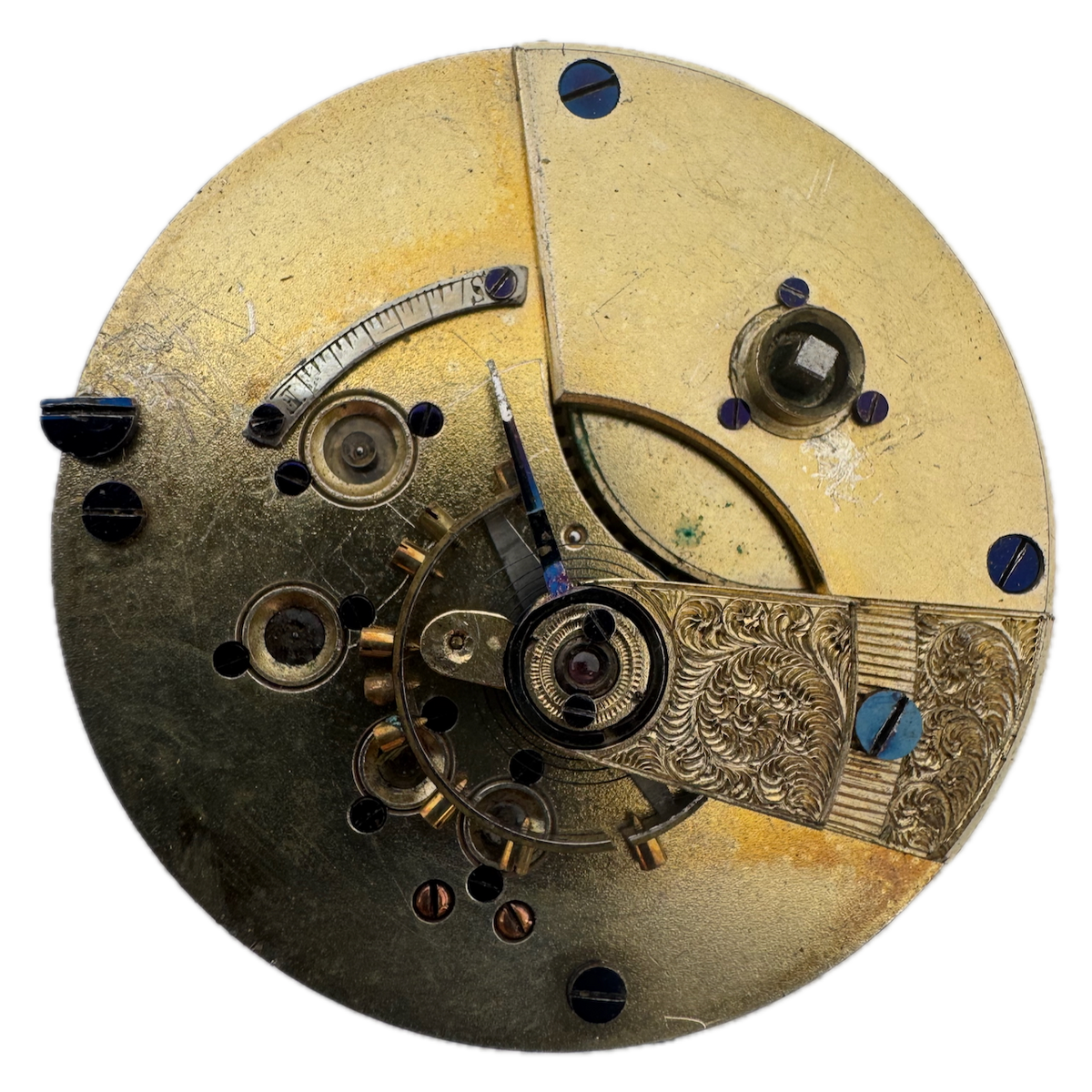 Antique 18 Size Unbranded 13 Jewel Key Wind Pocket Watch Movement English