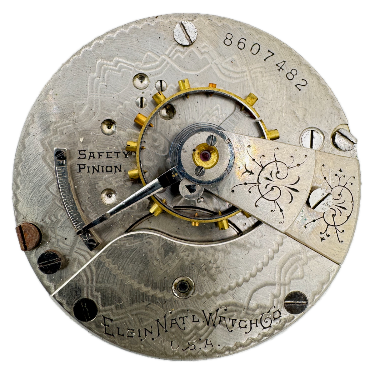 Antique 18s 1900 Elgin 7 Jewel Mechanical Pocket Watch Movement 208 USA Running