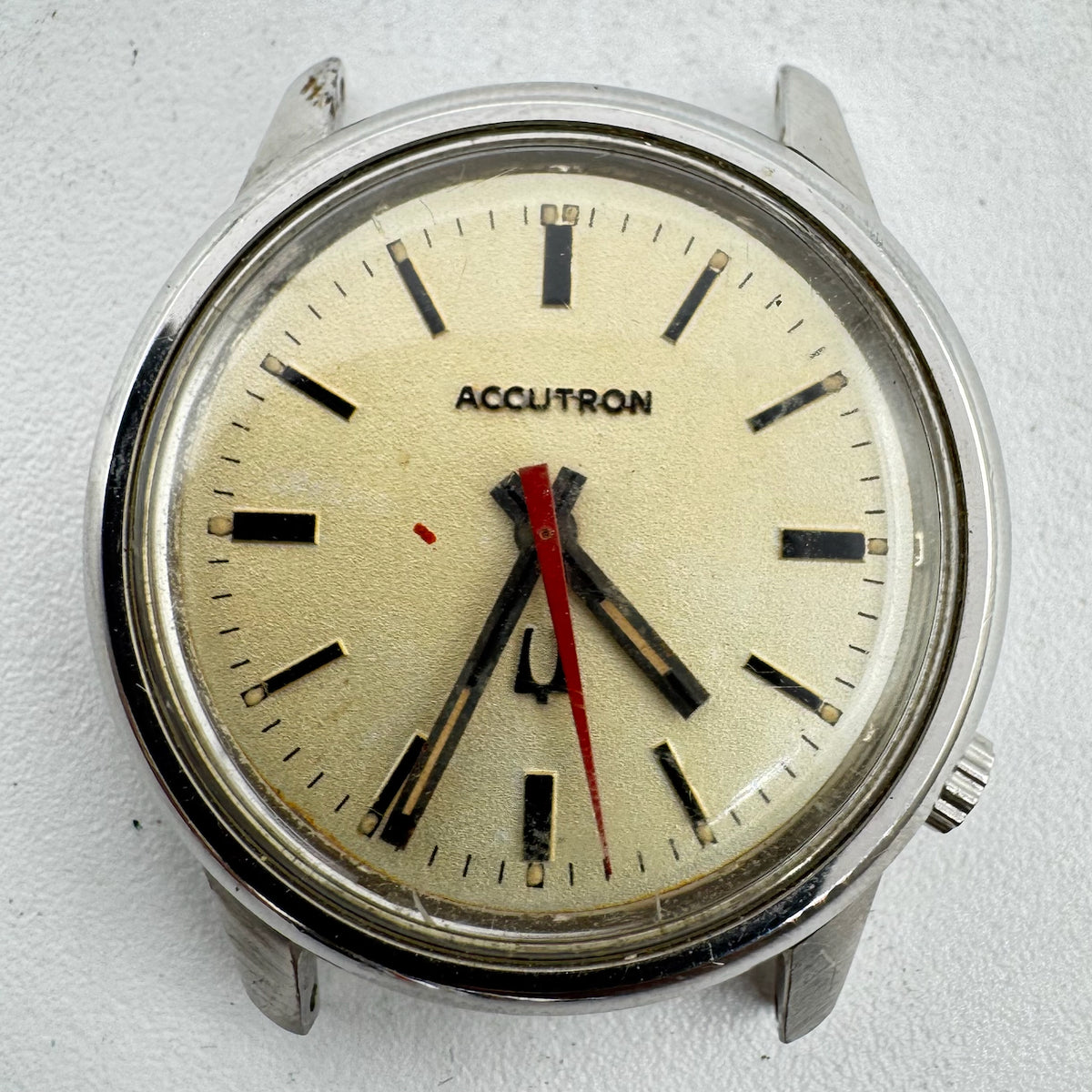 Vintage 35mm 1971 Accutron 952 Men's Tuning Fork Wristwatch 218 USA Steel