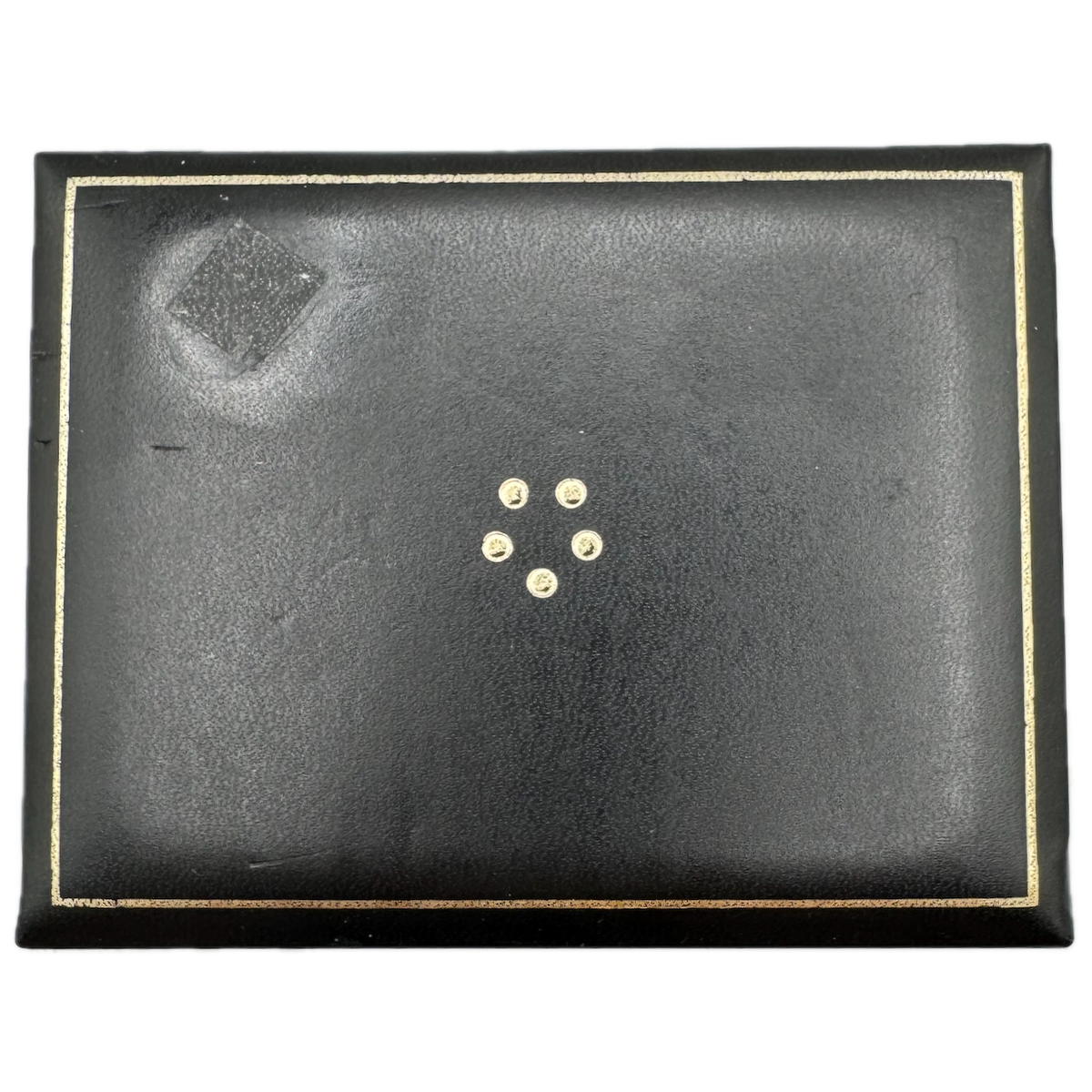 Vintage Eterna-Matic Black Hinged Men's Wristwatch Box Swiss Leather & Velvet