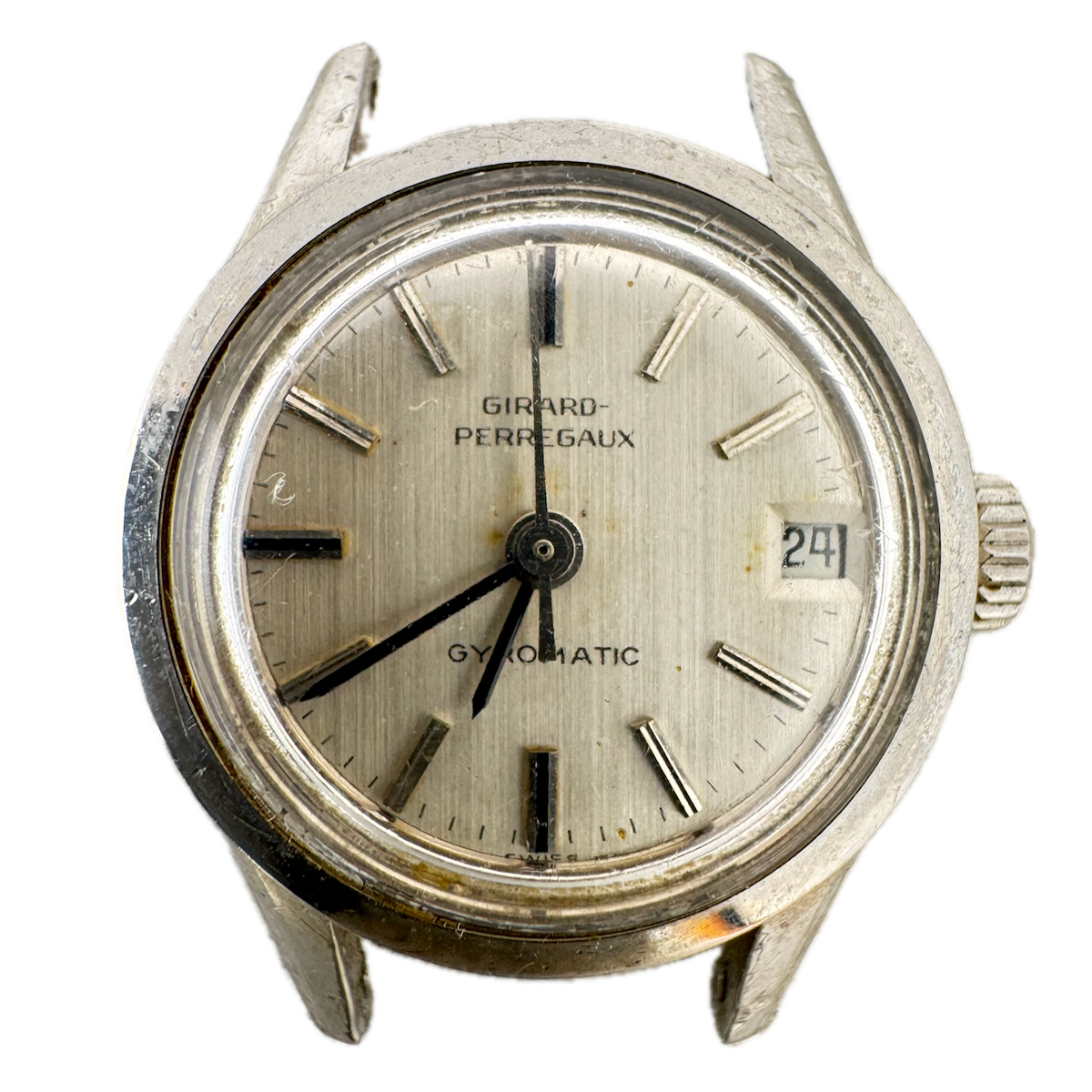 Vintage 21mm Girard Perregaux Gyromatic 17j Ladies Automatic Wristwatch Steel