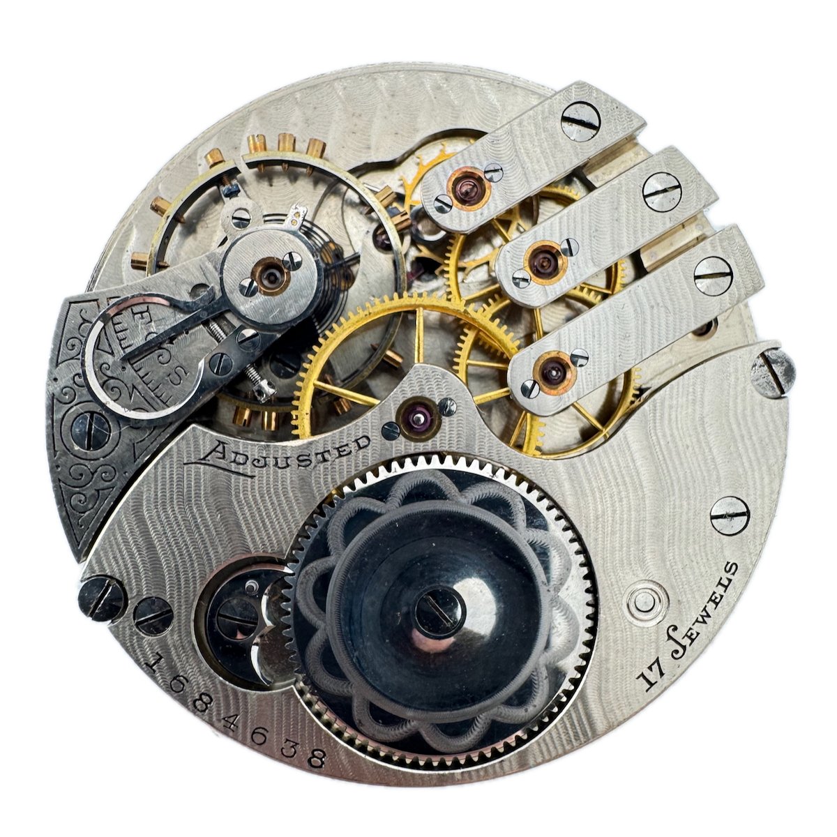 Antique 16s Illinois Three Finger Mechanical Hunter Pocket Watch Movement 185