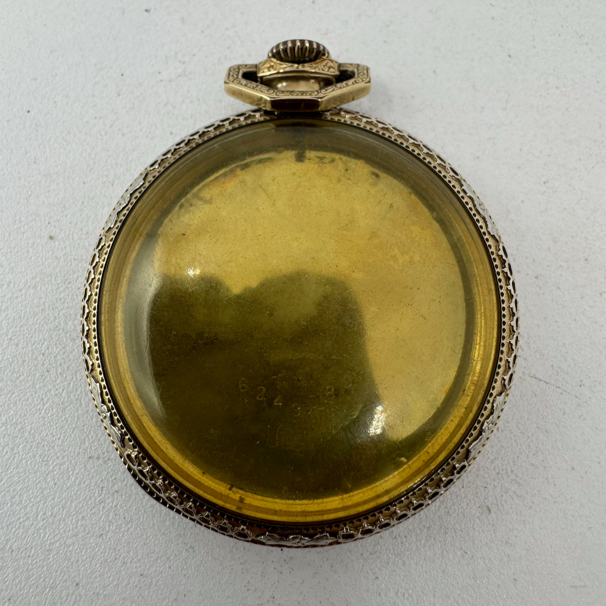 Antique 12s Wadsworth Pilot Open Face Pocket Watch Case Gold