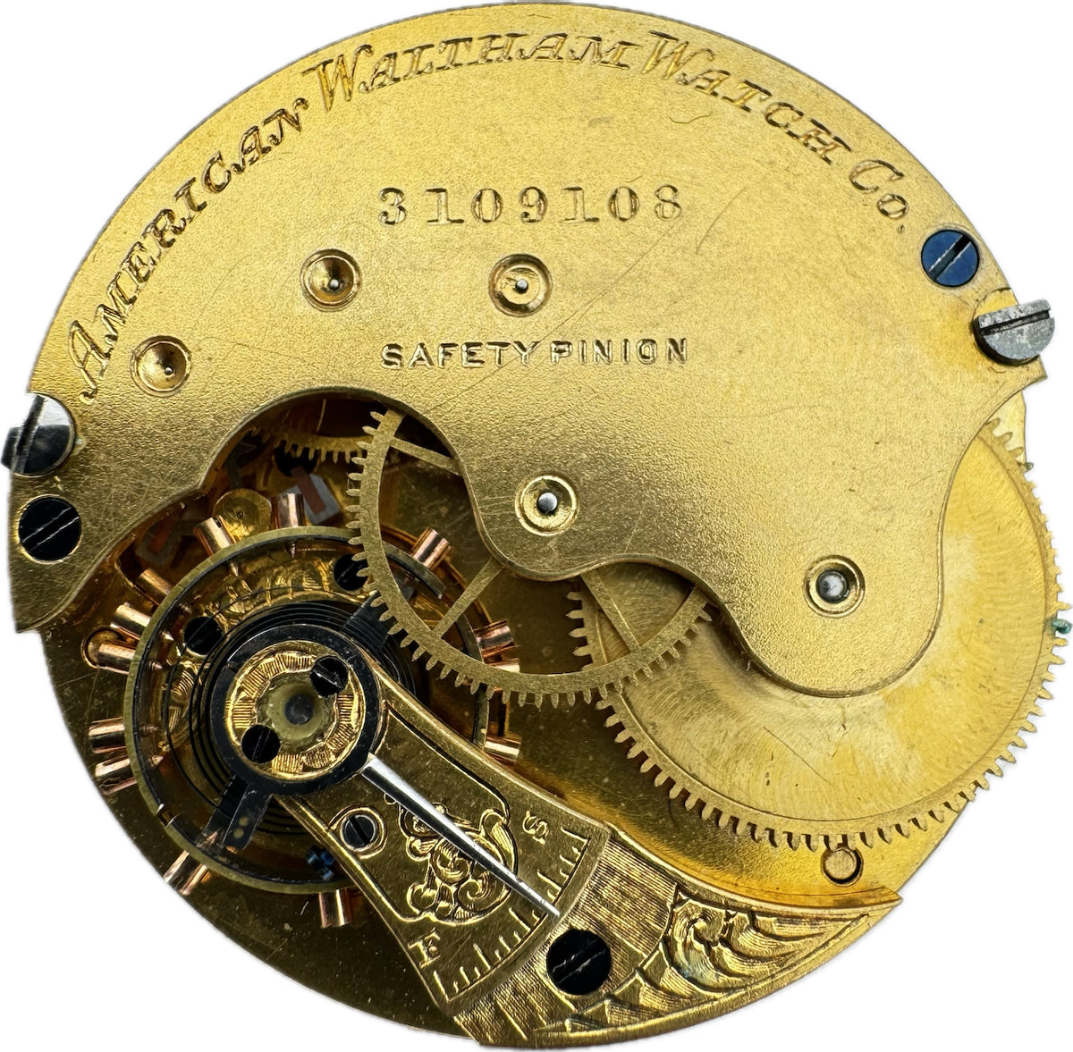 Antique 6S Waltham Grade E 7 Jewel Mechanical Pocket Watch Movement for Parts