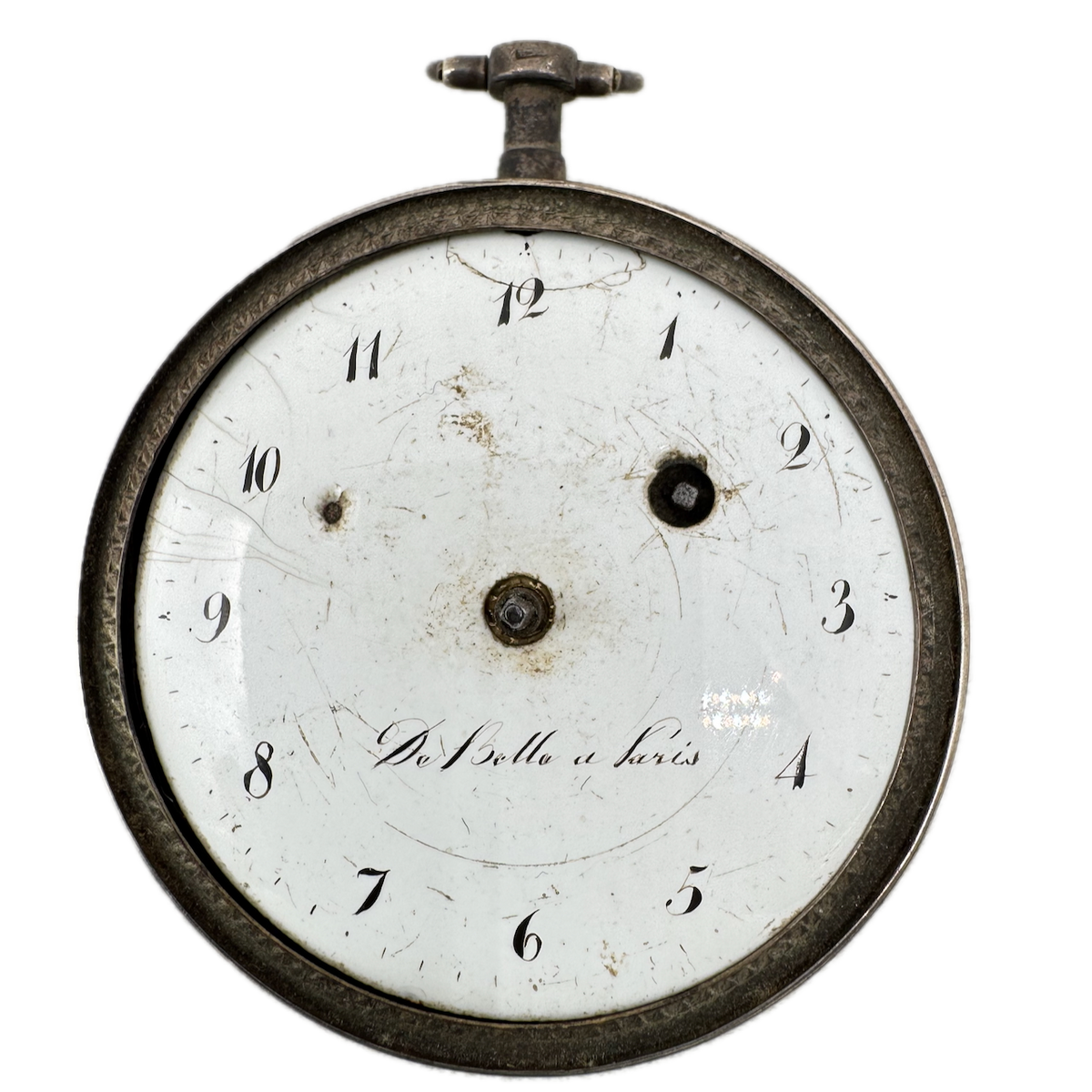 Antique 52.5mm De Belle Swing Out Key Wind Verge Fusee Pocket Watch France